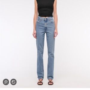 Abercrombie & Fitch 90s Straight Ultra High Rise Blue Jeans